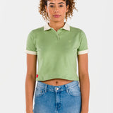 Playera Polo Mujer Manga Corta Slim Rib Oggi