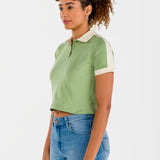 Playera Polo Mujer Manga Corta Slim Rib Oggi