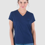 Playera Básica Mujer Manga Corta Cuello V Slim Oggi