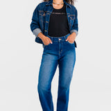 Jeans Mujer Mezclilla Confort Rebeca Recto Barcelona Oggi