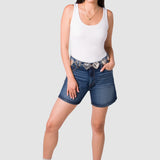 Short Regular Azul Oscuro para Mujer