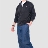 Sudadera Regular Negra para Hombre - Manga Larga