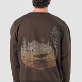 Sudadera Regular Café para Hombre - Manga Larga
