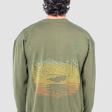 Sudadera Regular Olivo para Hombre - Manga Larga