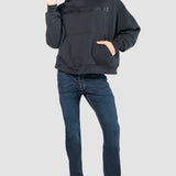 Sudadera Regular Negra para Hombre - Manga Larga
