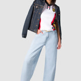 Jeans Wide Leg Azul Claro para Mujer
