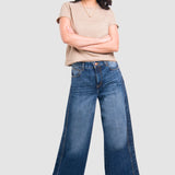 Jeans Amplio Azul para Mujer - Wide Leg