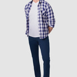 Jeans Slim Straight Azul Oscuro para Hombre - Vaxter
