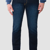 Jeans Slim Straight Azul Oscuro para Hombre - Vaxter
