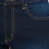 Jeans Slim Straight Azul Oscuro para Hombre - Vaxter