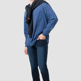 Jeans Slim Straight Azul Oscuro para Hombre - Vaxter