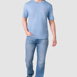 Jeans Slim Straight Azul Claro para Hombre - Vaxter