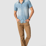 Pantalón Moda Hombre Gabardina Stretch Vaxter Slim Straight Bull Oggi