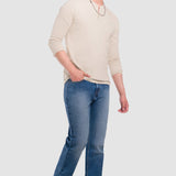 Jeans Slim Straight Azul Claro para Hombre - Vaxter