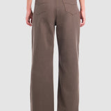 Jeans Amplio Café Oscuro para Mujer - Wide Leg