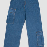 Jeans Amplio Azul para Mujer - Wide Leg