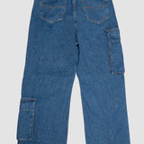 Jeans Amplio Azul para Mujer - Wide Leg