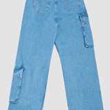 Jeans Amplio Azul Claro para Mujer - Wide Leg