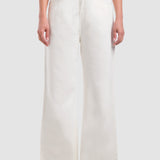 Jeans Amplio Blanco para Mujer - Wide Leg