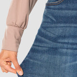 Jeans Amplio Azul para Mujer - Wide Leg