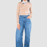Jeans Amplio Azul Claro para Mujer - Wide Leg