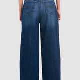 Jeans Amplio Azul Oscuro para Mujer - Wide Leg