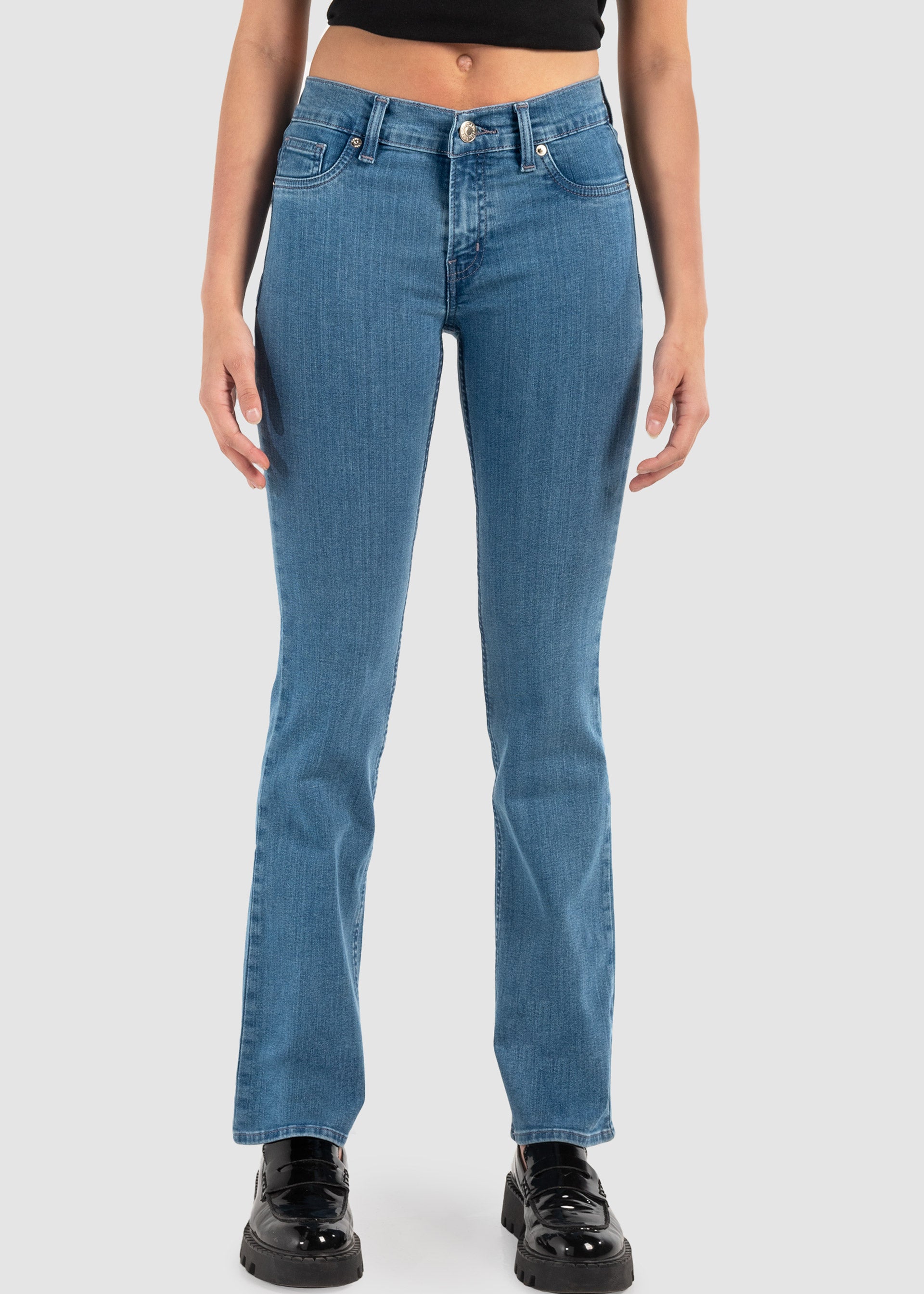 Jeans Mujer Mezclilla Stretch Yess Boot Cut Ivy Oggi