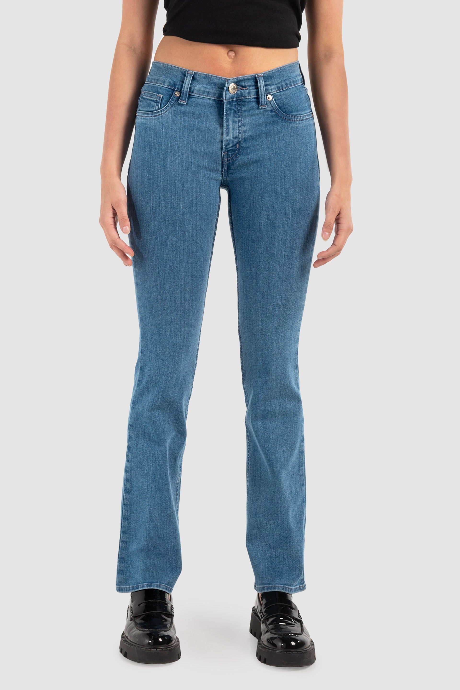 Low Rise Jeans Levis Bootcut Mujer Jeans Boot Cut Azul Claro Para