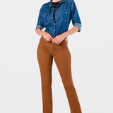 Pantalón Mujer Gabardina Stretch Yess Boot Cut Triny Oggi